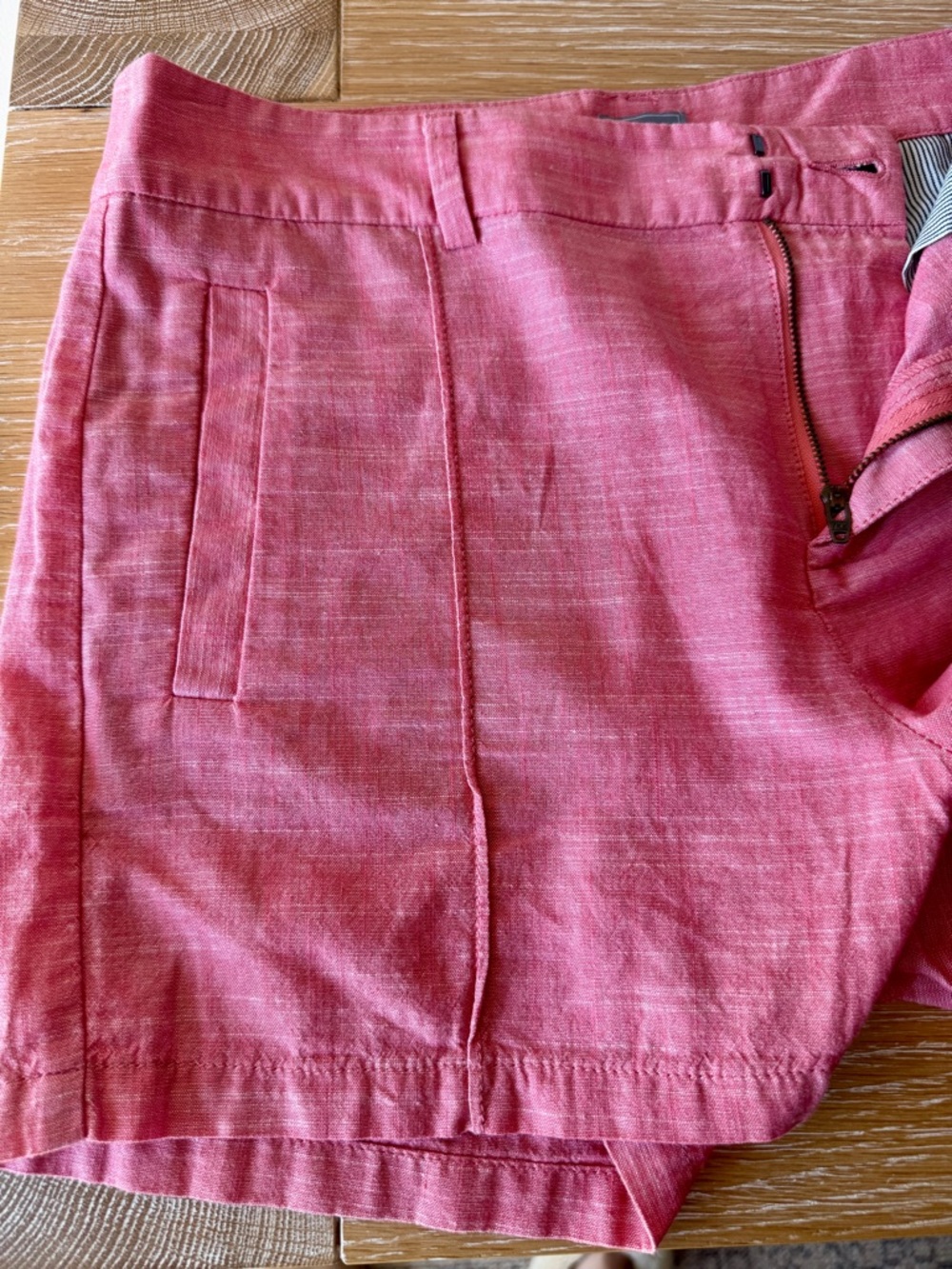 NWT! MADEWELL Women’s Pink Chambray Chino Shorts 100% Cotton Size 10 - Picture 9 of 16